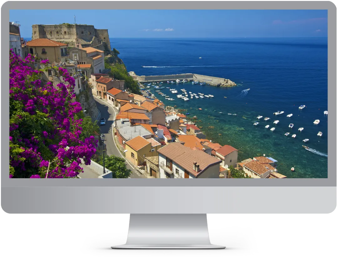 Computer con Immagine della Calabria, creazione siti web in Calabria
