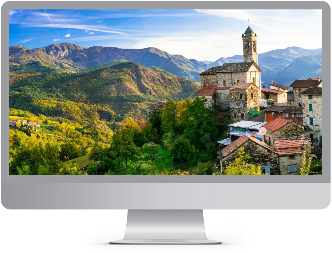 Computer con Immagine dell'Emilia Romagna, creazione siti web in Emilia Romagna