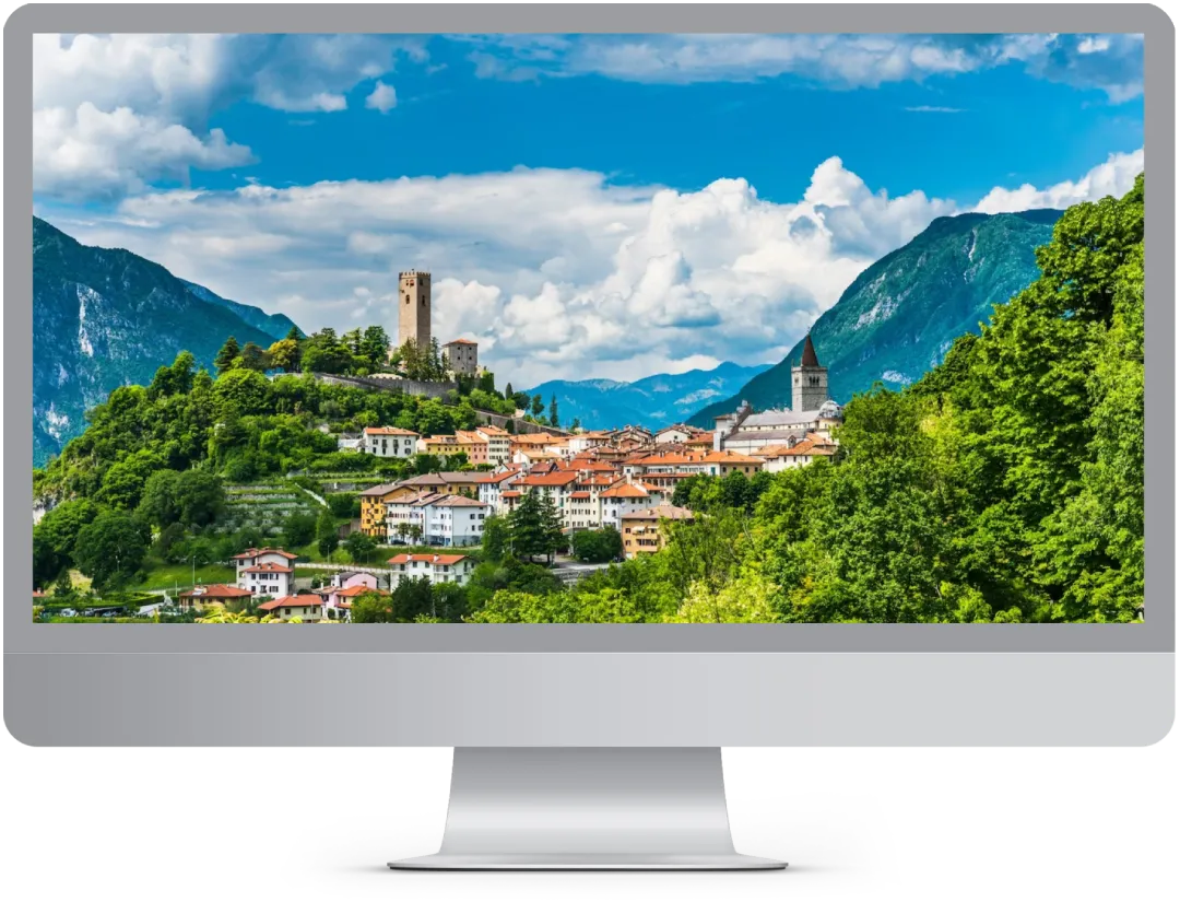 Computer con Immagine del Friuli Venezia Giulia, creazione siti web in Friuli Venezia Giulia