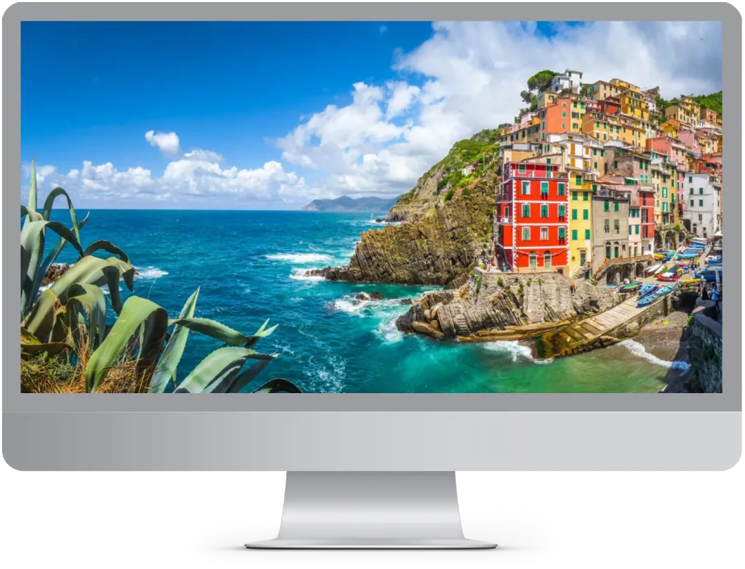 Computer con Immagine della Liguria, creazione siti web in Liguria