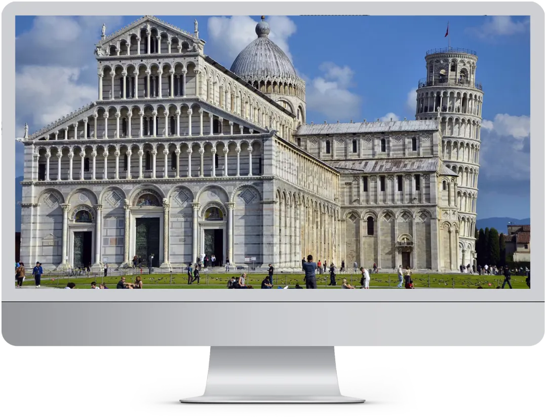 Computer con Immagine di Pisa, creazione siti web a Pisa