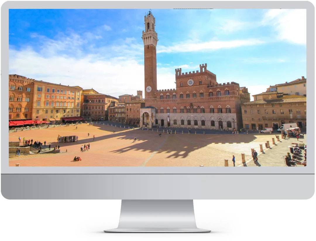 Computer con Immagine di Siena, creazione siti web a Siena
