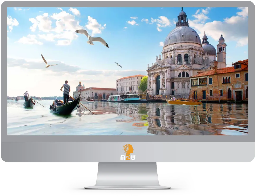 Computer con Immagine di Venezia, creazione siti web a Venezia